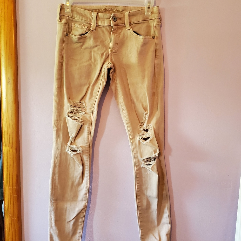 Pink skinny jeans